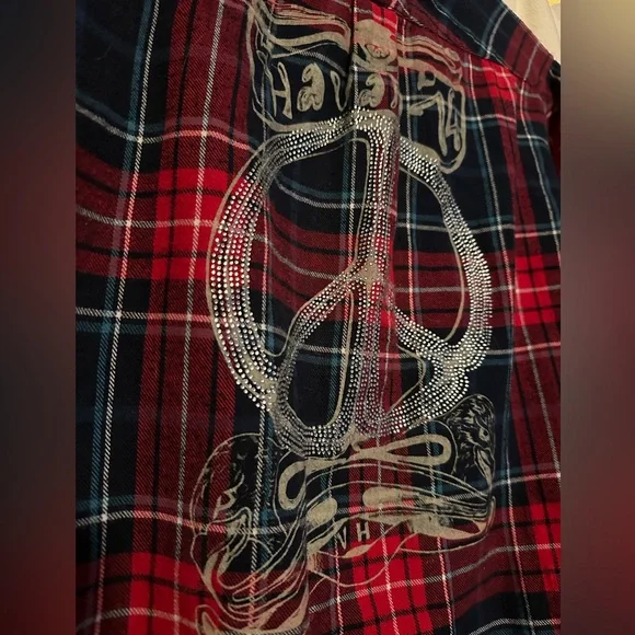 Vintage Embellished Peace Flannel - Picture 4 of 4